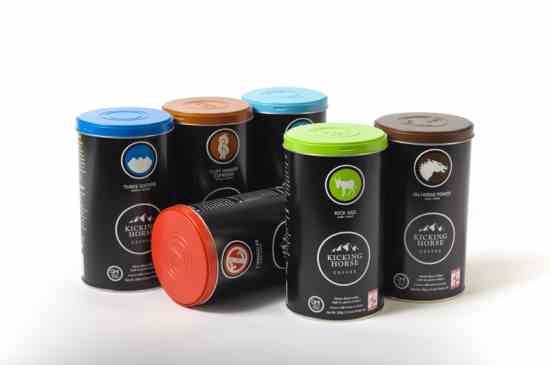 Kicking Horse offers more than 15 options to choose from including Pacific Pipeline (light roast, heavy body), Kootenay Crossing (medium roast with a sweet, chocolaty flavor) and Hoodoo Jo (dark roast with sweet floral tones).